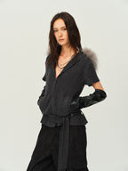 Wool Hooded Knit Cardigan