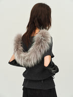 Wool Hooded Knit Cardigan