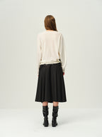 Alpaca-Wool Gathered Knit Top
