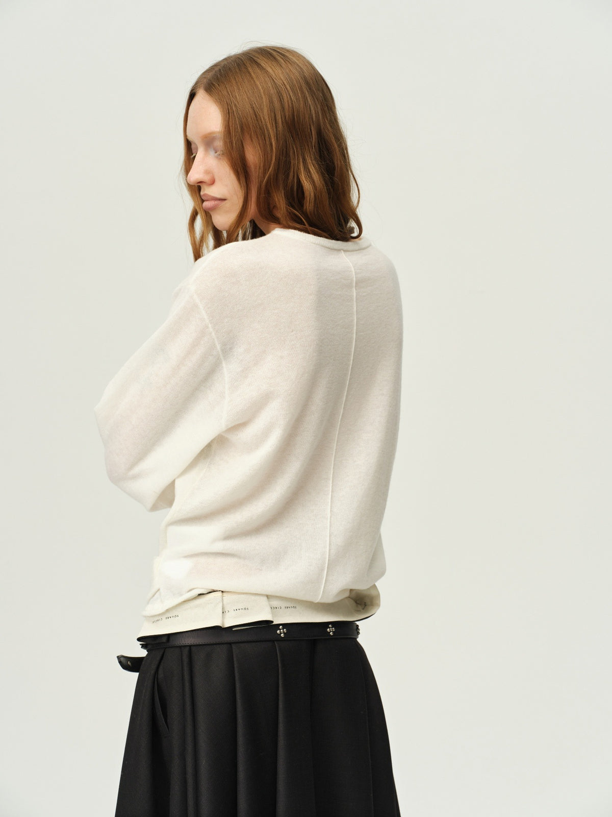Alpaca-Wool Gathered Knit Top