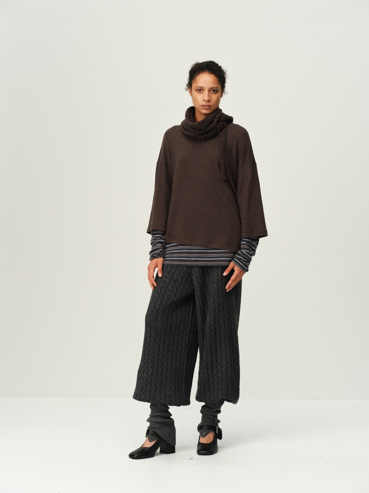 Wool Ribbed Knit Leg Warmers