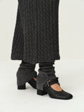 Wool Ribbed Knit Leg Warmers