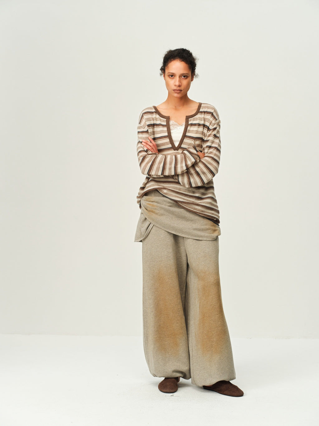 Alpaca Henley Knit Top