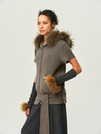 Wool Hooded Knit Cardigan