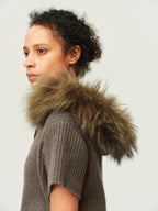 Wool Hooded Knit Cardigan