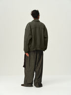 Printed Pocket Bomber Jacket