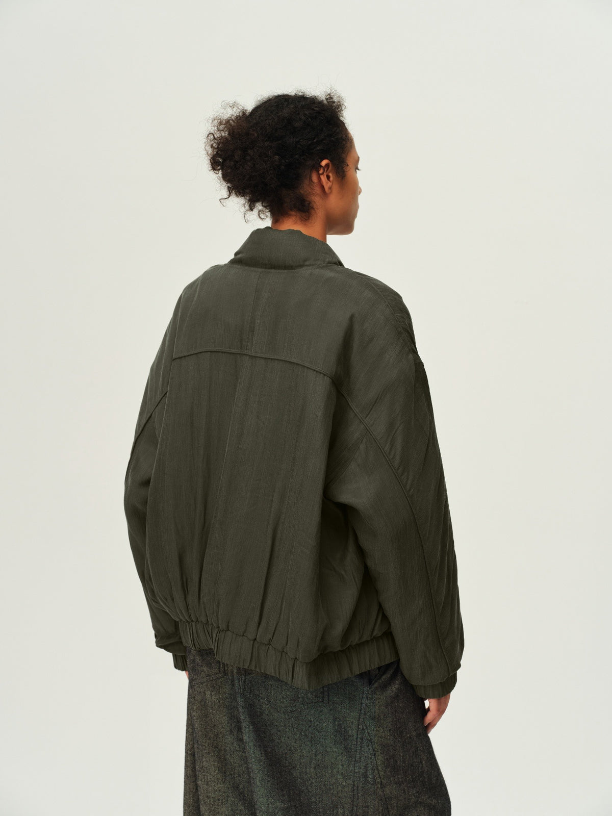 Printed Pocket Bomber Jacket