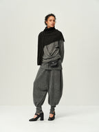 Wool Ribbed Knit Scarf