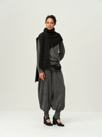 Wool Ribbed Knit Scarf