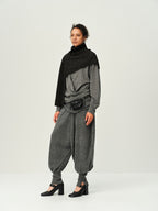 Wool Ribbed Knit Scarf