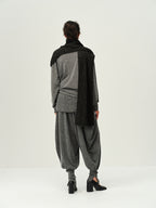 Wool Ribbed Knit Scarf