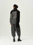 Wool Ribbed Knit Scarf