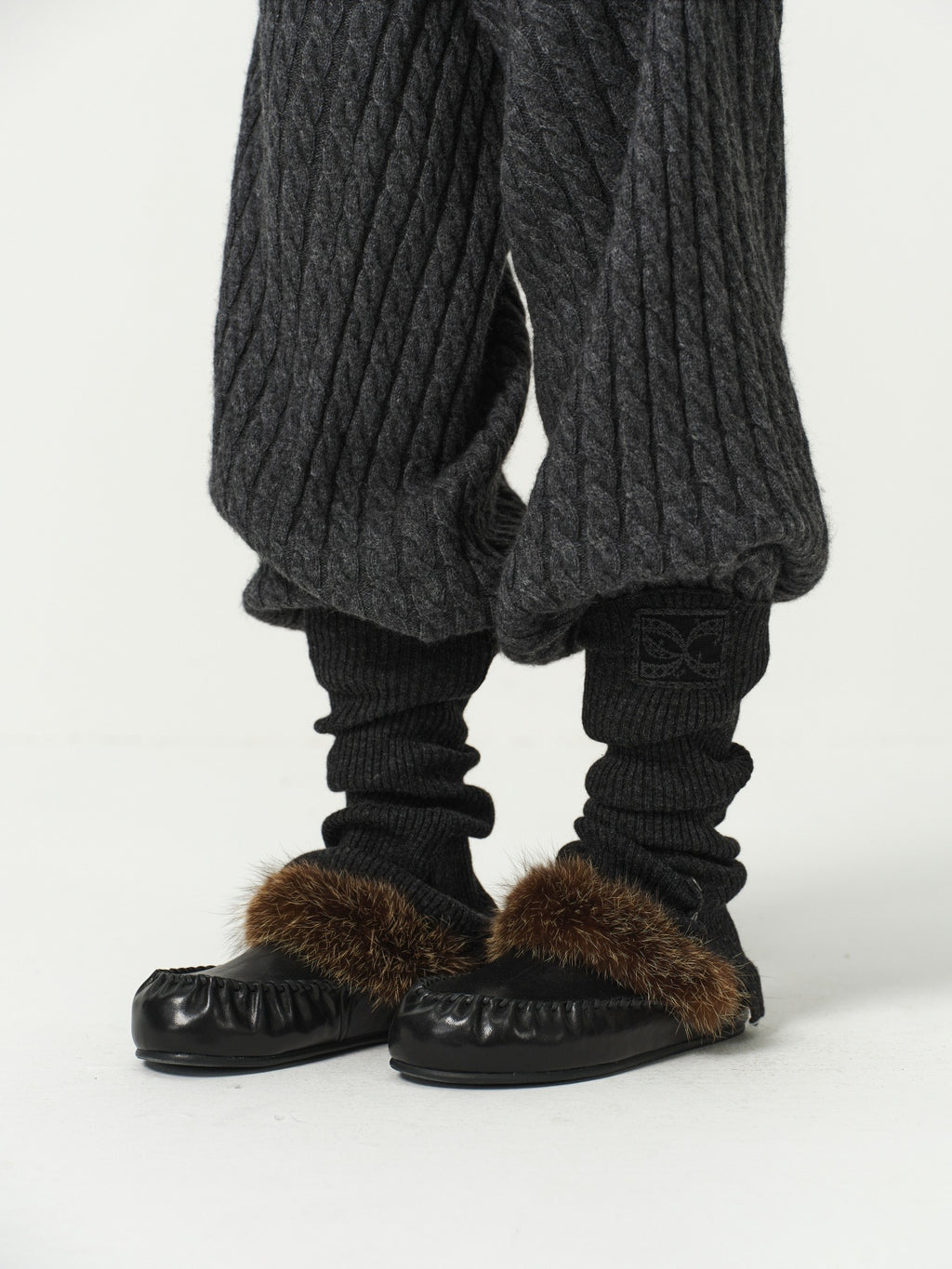 Wool Ribbed Knit Leg Warmers