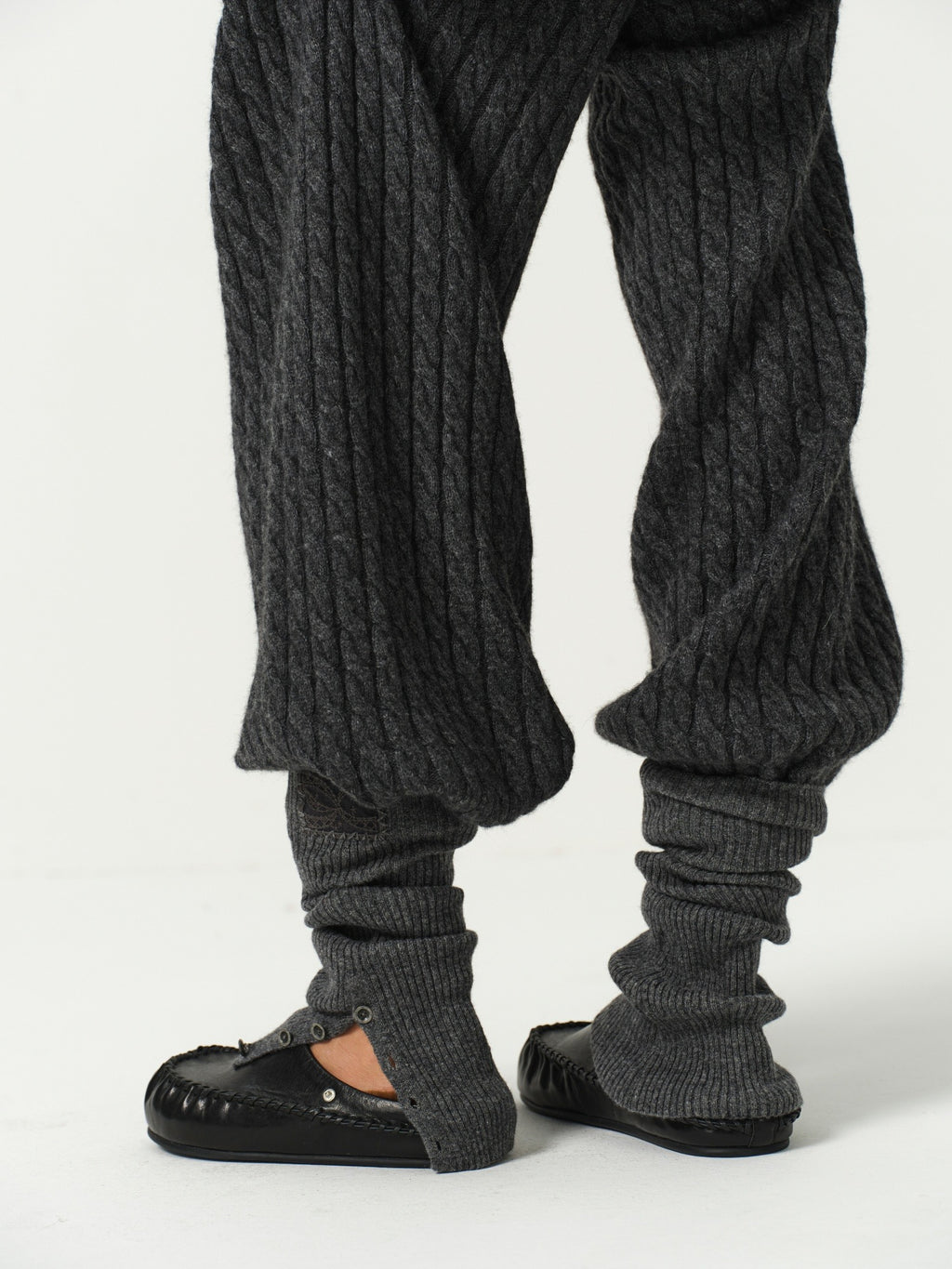 Wool Ribbed Knit Leg Warmers