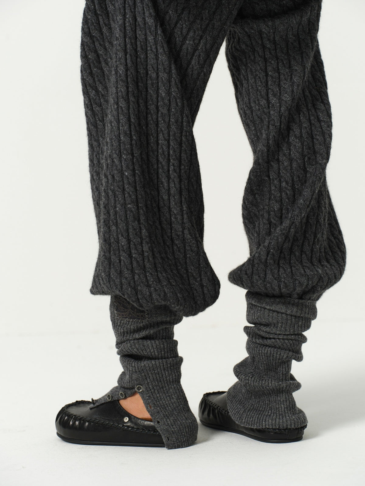 Wool Ribbed Knit Leg Warmers