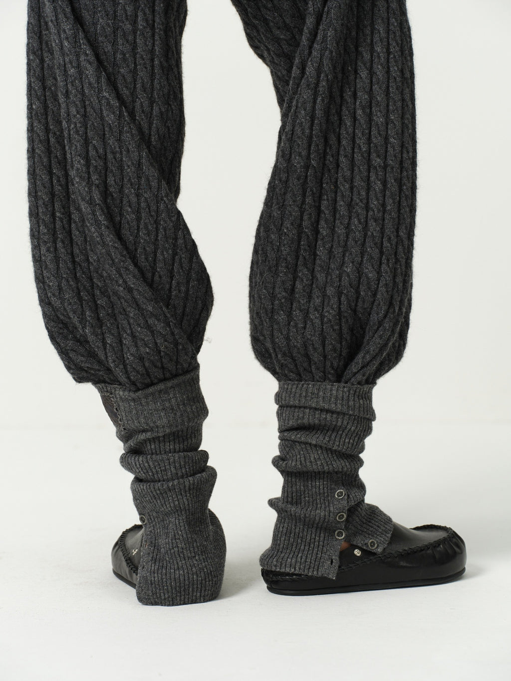 Wool Ribbed Knit Leg Warmers