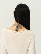 Reversible Wool Cowl-Neck Knit Top