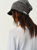 Reversible Wool Cowl-Neck Knit Top