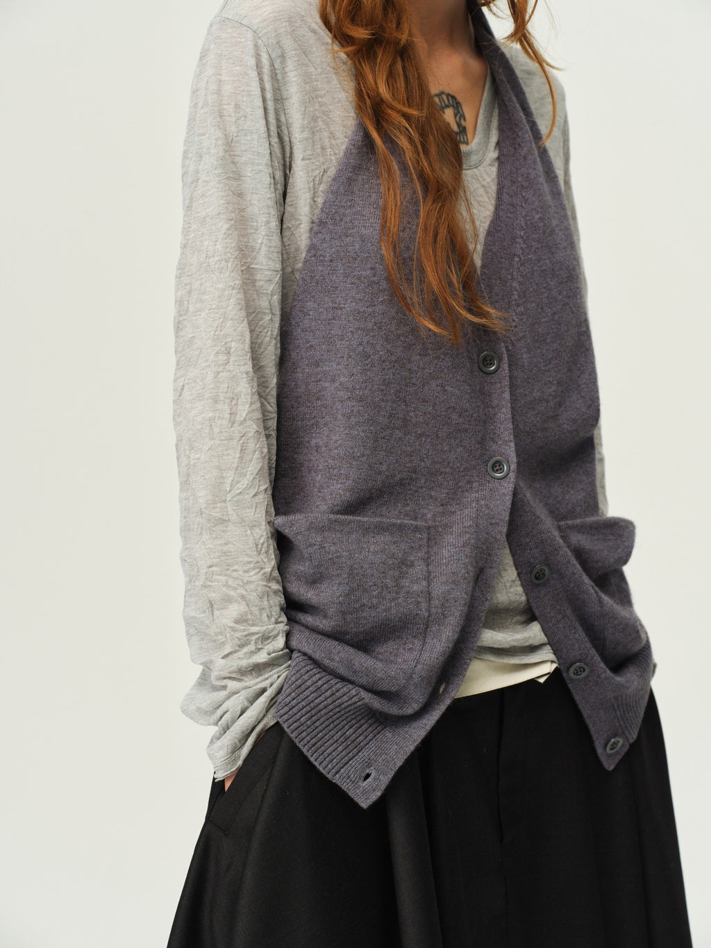 Alpaca Wool Open-Back Halter Knit Top