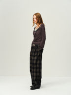 Asymmetric Cowl-Neck Wool Top