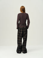 Asymmetric Cowl-Neck Wool Top