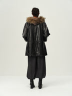 Waxed Sheep Leather Midi Jacket