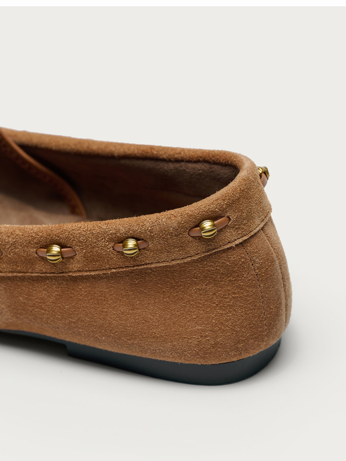Suede Tassel Studded Loafers