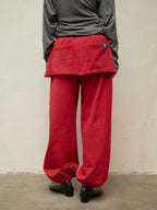 Dual-Waistband 2-in-1 Cuffed Skirt Joggers