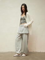 Alpaca-Blend Sheer Knit Cardigan
