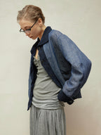 Wool Jacquard Double-Breasted Jacket
