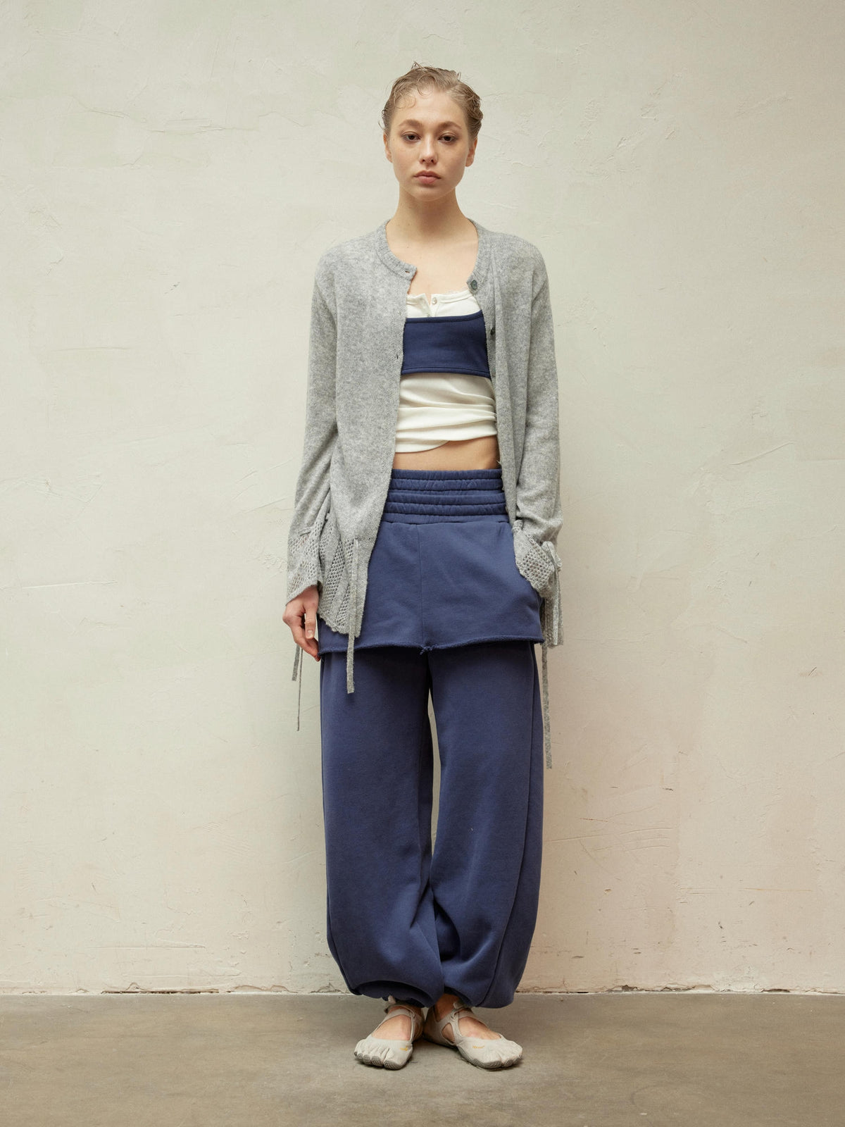 Dual-Waistband 2-in-1 Cuffed Skirt Joggers