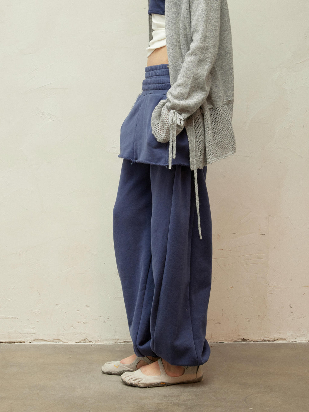 Dual-Waistband 2-in-1 Cuffed Skirt Joggers