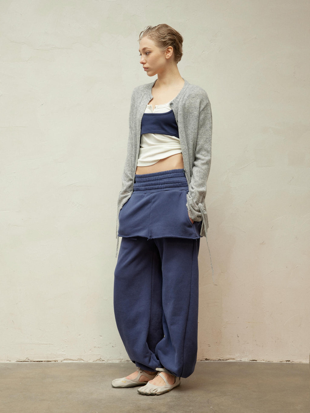 Dual-Waistband 2-in-1 Cuffed Skirt Joggers