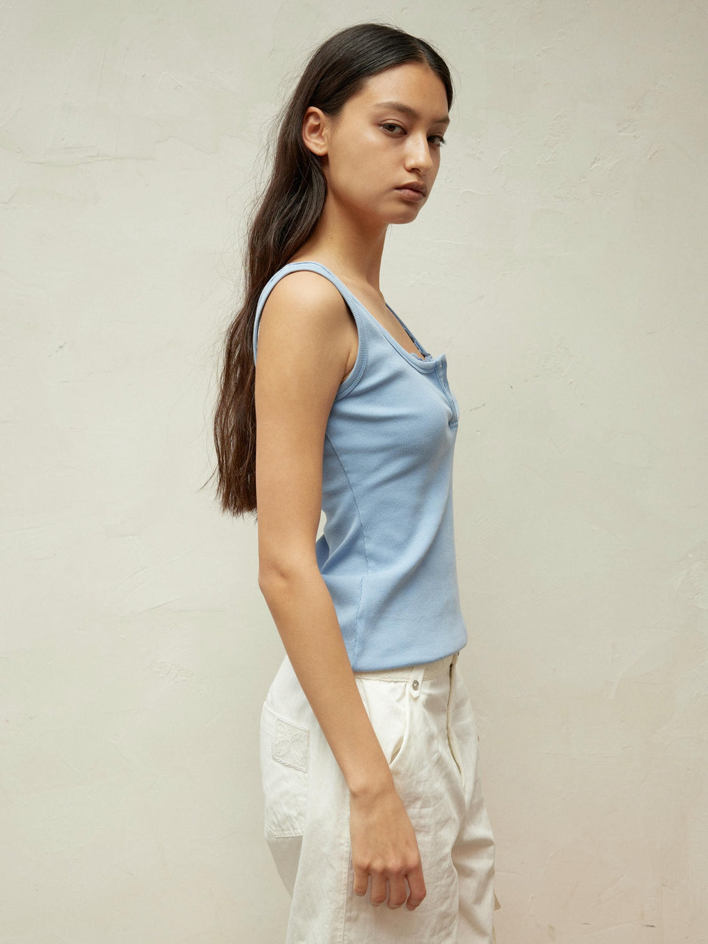 Lace Collar Paneled Henley Neck Layering Utility Vest