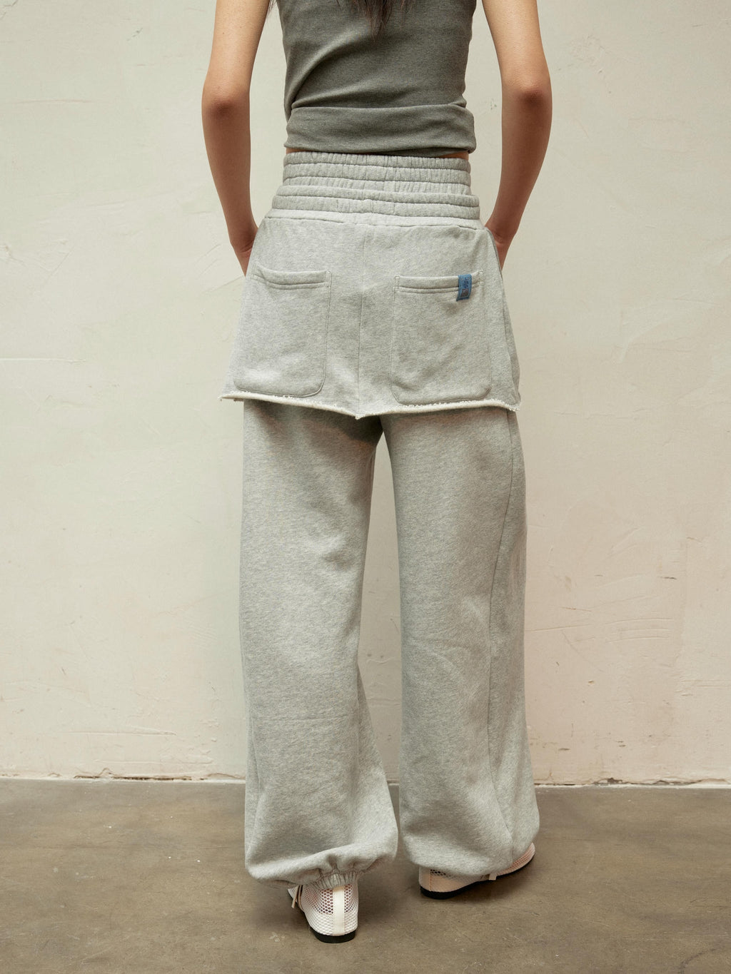 Dual-Waistband 2-in-1 Cuffed Skirt Joggers