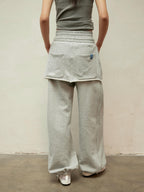 Dual-Waistband 2-in-1 Cuffed Skirt Joggers