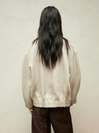Wool Jacquard Double-Breasted Jacket